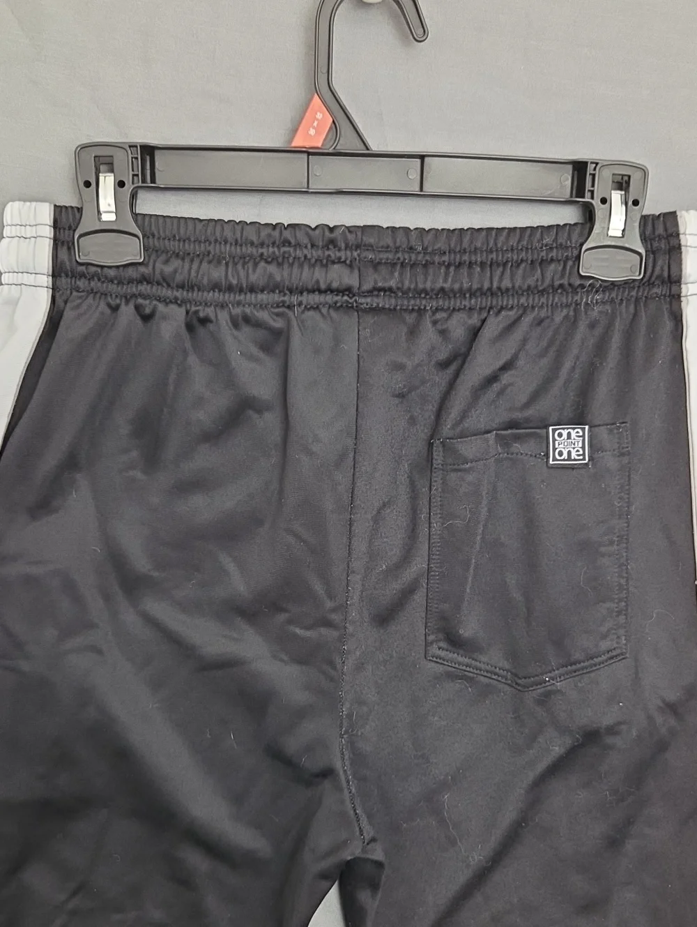 Two Pairs Boy's Athletic Track Pants Orange &‎ Blue Side Panels Black & White L